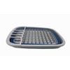 SAMMART 8L (2.11Gallons) Collapsible Plastic Dish Drainer - Foldable Drying Rack - Portable Dinnerware Organizer (Grey/Mist Blue) - 4 of 4