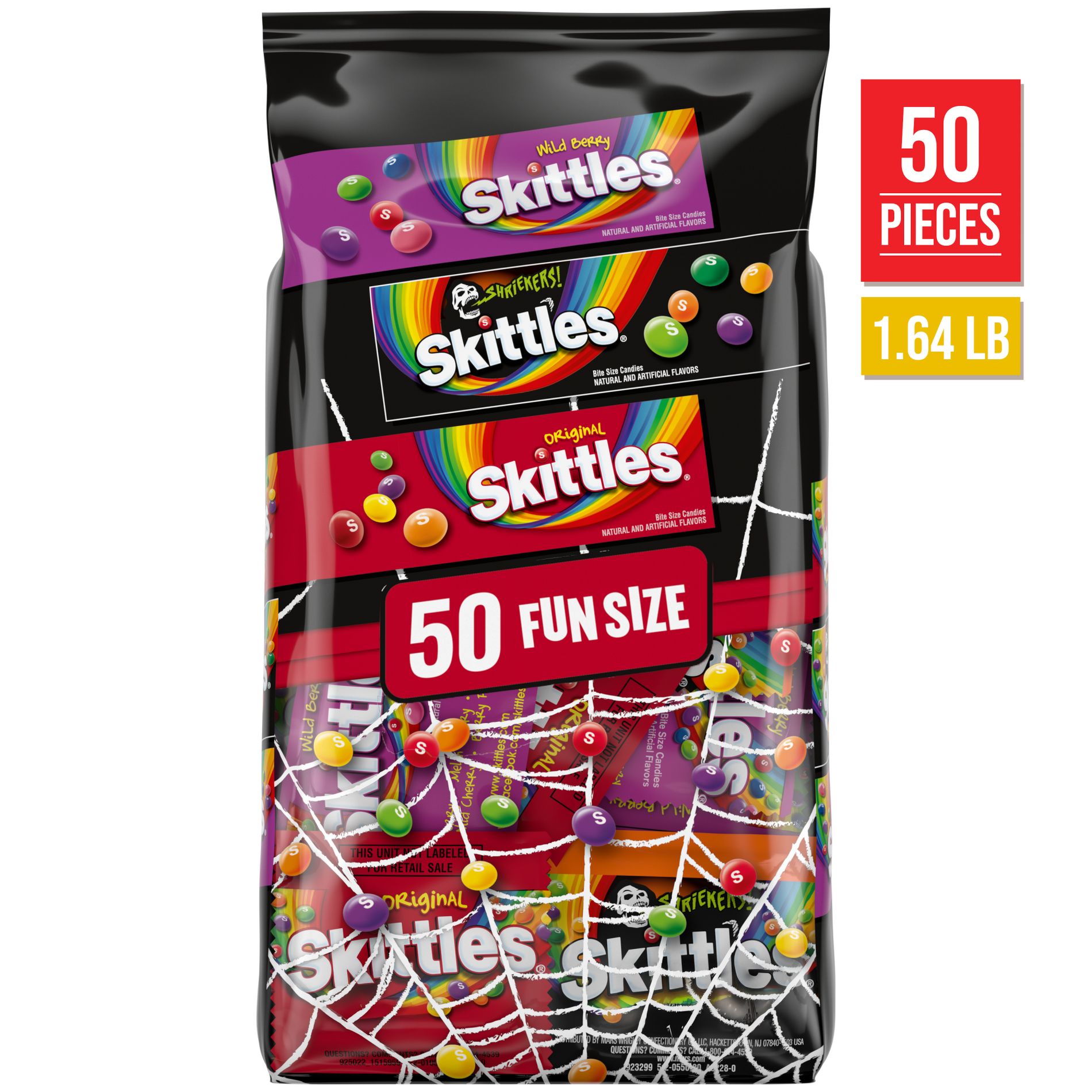 Skittles Mixed Halloween Candy Variety Bag Fun Size - 26.35oz/50ct
