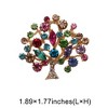 Unique Bargains Christmas Brooches YNCP1554 Halloween Tree Alloy Dripping Wax Multicolor 1.89"x1.77" 1 Pc - 3 of 4