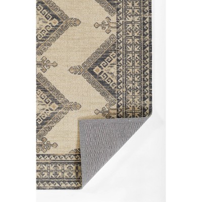 Anatolia Charcoal Gray Wool and Synthetic Medallion Rug