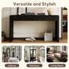 KIGFTSOD Curved Console Table - Wooden Entryway Table with 2 Drawers, Farmhouse Rustic Style for Entryway, Hallway & Living Room - 4 of 4