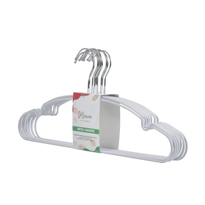 DEILSY Rubber Coated Metal Hangers – Non-Slip 20 Pack (White)