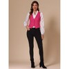INSPIRE CHIC Women's Denim Sleeveless V Neck Button Down Casual Waistcoat Vest - 3 of 4
