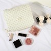 Unique Bargains Cotton Large Travel Aesthetic Cute Floral Pattern Makeup Bag  Beige 1 Pc : Target