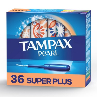 Tampax Pearl Tampons with LeakGuard Braid - Super Plus Absorbency - Unscented