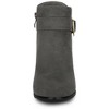Allegra K Women's Buckle Side Zip Chunky Heels Ankle Booties - 3 of 4