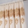 RT Designers Collection Dayton Emb Attached Valance Backing Blackout Window Curtains 50" x 84" Beige/Gold - 3 of 4