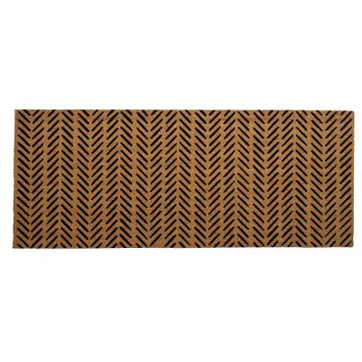 Diamonds Indoor/outdoor Coir Doormat Natural/black - Entryways : Target