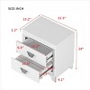 Modern 2-Drawer Nightstand, Bedside Table with Storage Drawers for Bedroom or Living Room - Maison Boucle - 3 of 4