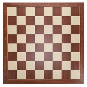 WE Games Mahogany Stained Wooden Chess Board, Algebraic Notation, 21.25 in. - 1 of 4