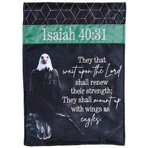 Dicksons FLAG-2129 Shall Renew Their Strength Black and Green 18 x 13 Inch Polyester Decorative Garden Flag - 1 of 2