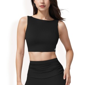 Anna-Kaci Women's Sleeveless Crop Top with High Neckline - 1 of 4