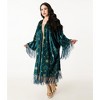 Disney Princess Collection by Unique Vintage Women's Velvet Fringe Scarf Coat - 4 of 4