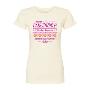 Women's - Barbie - Barbie Land New Weather Forecast Fitted Graphic T-Shirt - 1 of 2