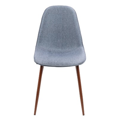 Transitional High-Back Upholstered Side Chair in Blue