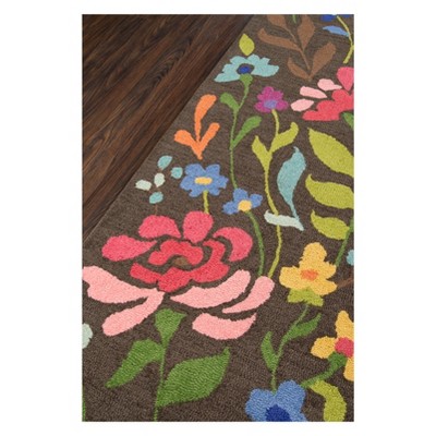 Brown Hand-Tufted Wool Runner Rug, 2'3" x 8'