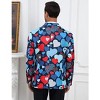 Men's Printed Blazer Casual Slim Fit One Button Sports Coat Festival Party Jacket - 4 of 4