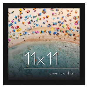 Americanflat 11x11 Picture Frame with Shatter-Resistant Glass - Gallery Style Frame with Engineered Wood - Signature Collection - Black - 1 of 4