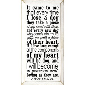Slickblue Dog Lover Rustic Wall Sign – Pet Memorial Quote Wood Plaque – Thoughtful Home Accent 9x18, Color Options - 1 of 3