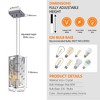 Maliang 4" Modern Crystal Pendant Light - 3 Pack, with Crystal Prism Design for Dining Room, Kitchen Island, and Living Room - 4 of 4