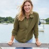 Lands' End Women's Waffle Relaxed Long Sleeve Shirt Jacket - 4 of 4