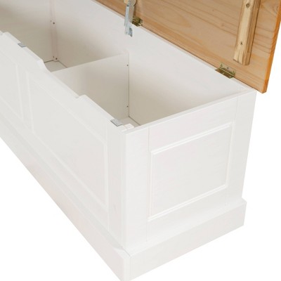 Natural Pine and White Backless Corner Nook Set