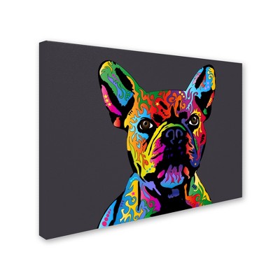 Michael Tompsett French Bulldog Grey Outdoor Canvas Art