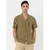 Lars Amadeus Men's Summer Irregular Printed Camp Collar Short Sleeves Button Down Hawaiian Shirt - 3 of 4