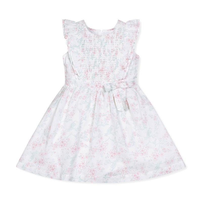 Hope & Henry Girls' Flutter Sleeve Smocked Flower Girl Dress, Toddler, 1 of 9