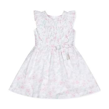 Hope & Henry Girls' Flutter Sleeve Smocked Flower Girl Dress, Infant