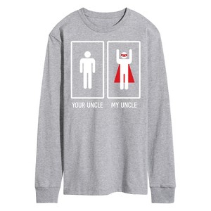 Men's - Instant Message - That's Cute Now Bring Your Uncle A Beer Long Sleeve Graphic T-Shirt - 1 of 4