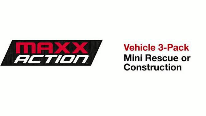 Maxx Action Mini Construction Lights &#38; Sounds Vehicles &#8211; Front End Loader, Excavator and Dump Truck - 3pk, 2 of 11, play video