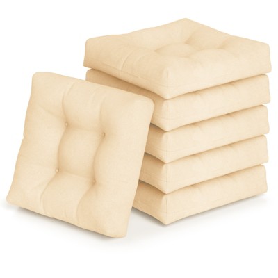 Tangkula Set of 6 21" x 21" Chair Seat Cushion Pads Patio