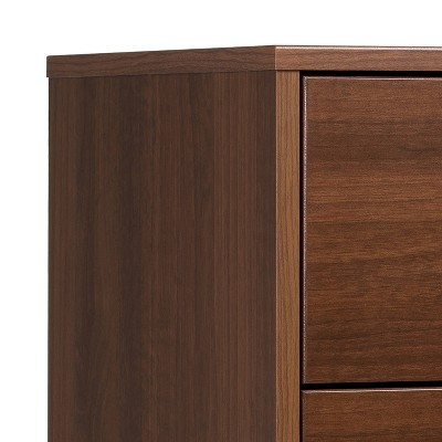 Cherry Red Mid-Century Modern Tall 6-Drawer Lingerie Chest