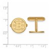 Black Bow Jewelry 14k Yellow Gold Plated Sterling Silver Boston Bruins NHL Cuff Links - 2 of 3