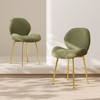 NicBex Set of 2 Velvet Dining Chair with Metal Legs and Comfortable Backrest,Upholstered Armless Chairs for Kitchen,Living Room - 2 of 4