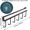 LunaLulink Storage Cup Hook Shelf Under cabinet each with fixing sticker, 6 hooks Cup Hanger Hanger, no drilling - 2 of 4