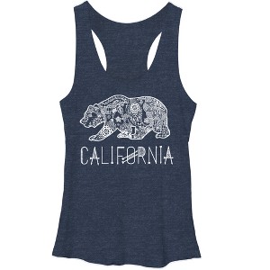 Women's Lost Gods California Henna Bear Racerback Tank Top - 1 of 3