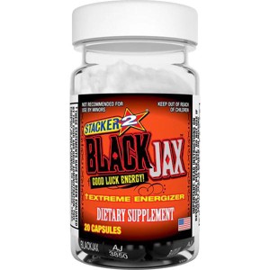 Stacker 2 Black Jax Capsules 20‑Ct, Ephedra-Free Extreme Energy & Focus Herbal Supplement - 1 of 2