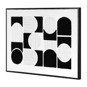 American Art Decor Memories in Shapes Framed Printed Embroidered and Tufted Canvas Wall Art - 1 of 4