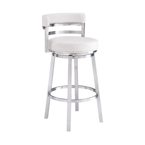 White steel bar discount stools