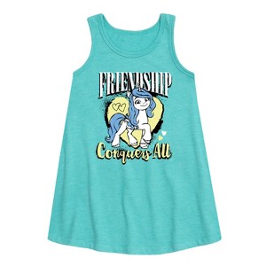 - My Little Pony - Friendship Conquers All Graphic Sleeveless Aline Dress - 1 of 3