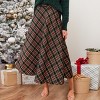 Women's Festive Plaid Maxi Skirt - Cupshe - 2 of 3