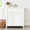 Mshliw 30 Inch Bathroom Vanity with Ceramic Sink, Freestanding Cabinet with Soft Close Doors, Drawer and Door Organizer Storage - 2 of 4