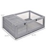 Wooden Reptile Cage with 3 Windows Slide-out Tray for Turtles, Lizards - 3 of 4