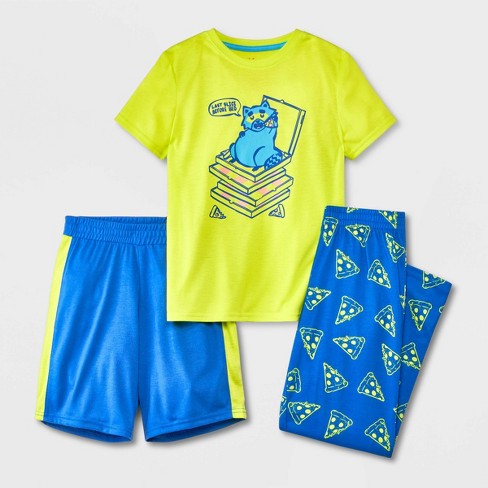 Boys 3pc Short Sleeve Pajama Set Cat Jack Yellow Xxl Target