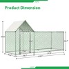 HANPURE 10x3FT Metal Chicken Coop Run Backyard Hen House Poultry Habitat Cage w/Cover - 2 of 4