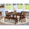 Dining Room Table Set - 7 Piece Wood Table & Chair Set - Classic Design - 2 of 4
