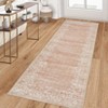 Modern Machine Washable Area Rugs Floral Printed Floor Carpet Non Slip Backing Stain Resistant Indoor Soft Mat - 2 of 4