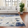 Gulches Multicolor Area Rug Deep Blues, Muted Creams and Tans, 8mm Non Shedding Pile, Sophisticated Home Decor - 3 of 4